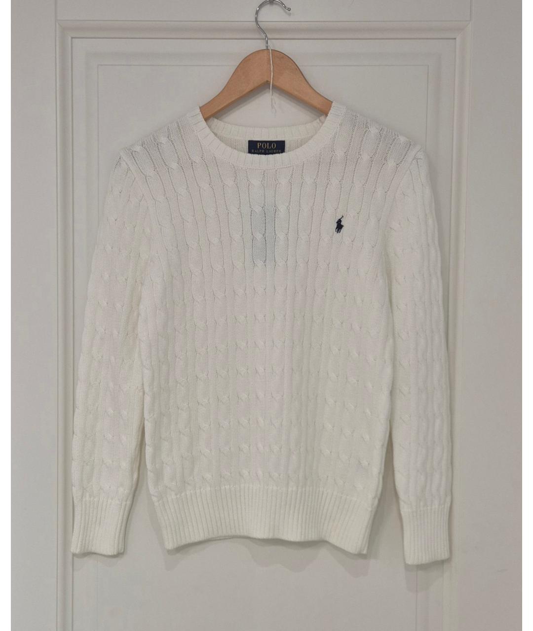 POLO RALPH LAUREN Белый хлопковый джемпер / свитер, фото 6