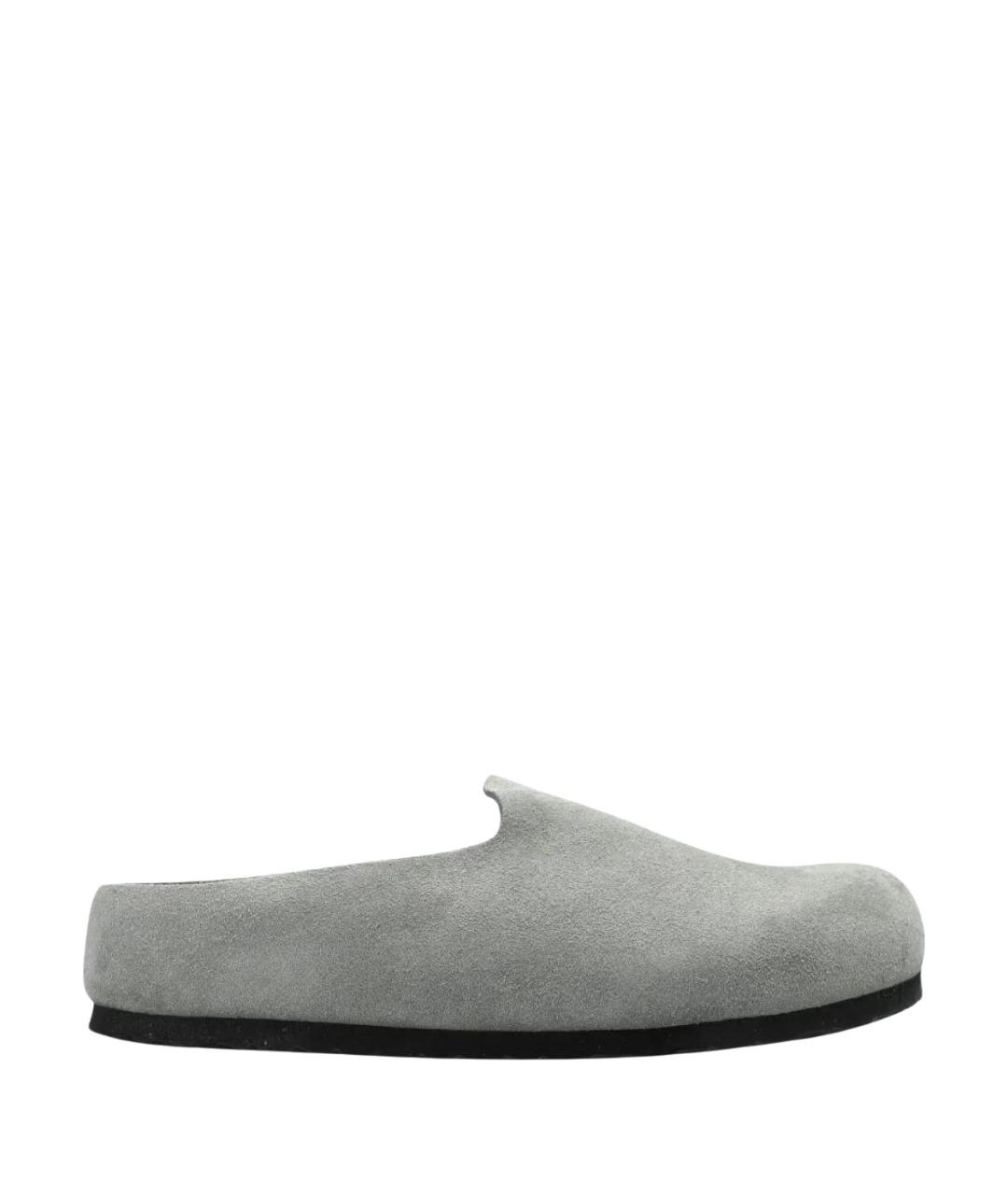 BIRKENSTOCK Серые замшевые сабо, фото 1
