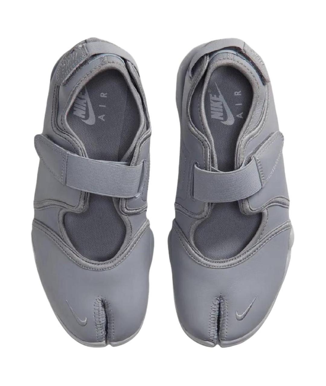 NIKE Серые кожаные кроссовки, фото 4