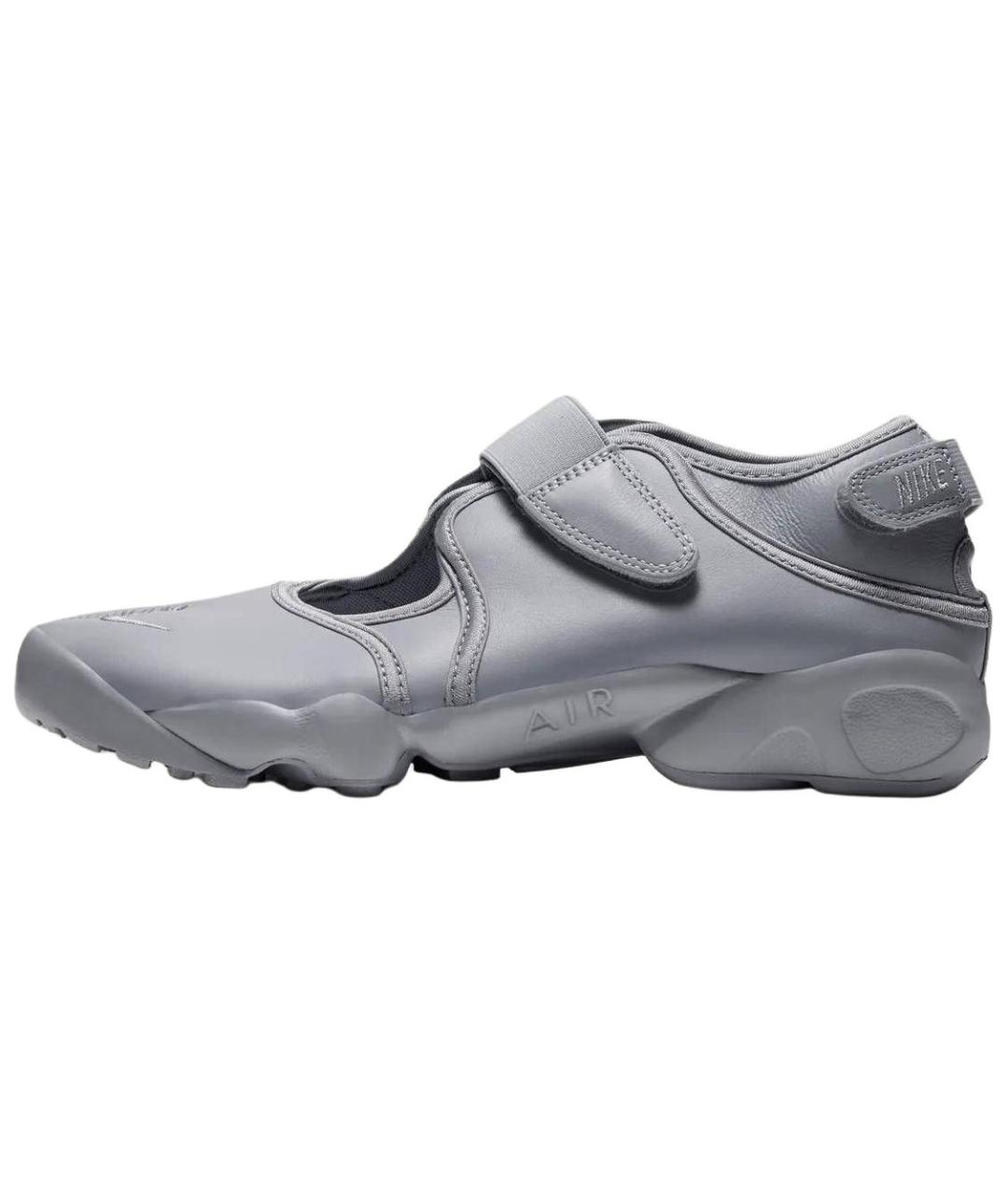 NIKE Серые кожаные кроссовки, фото 5