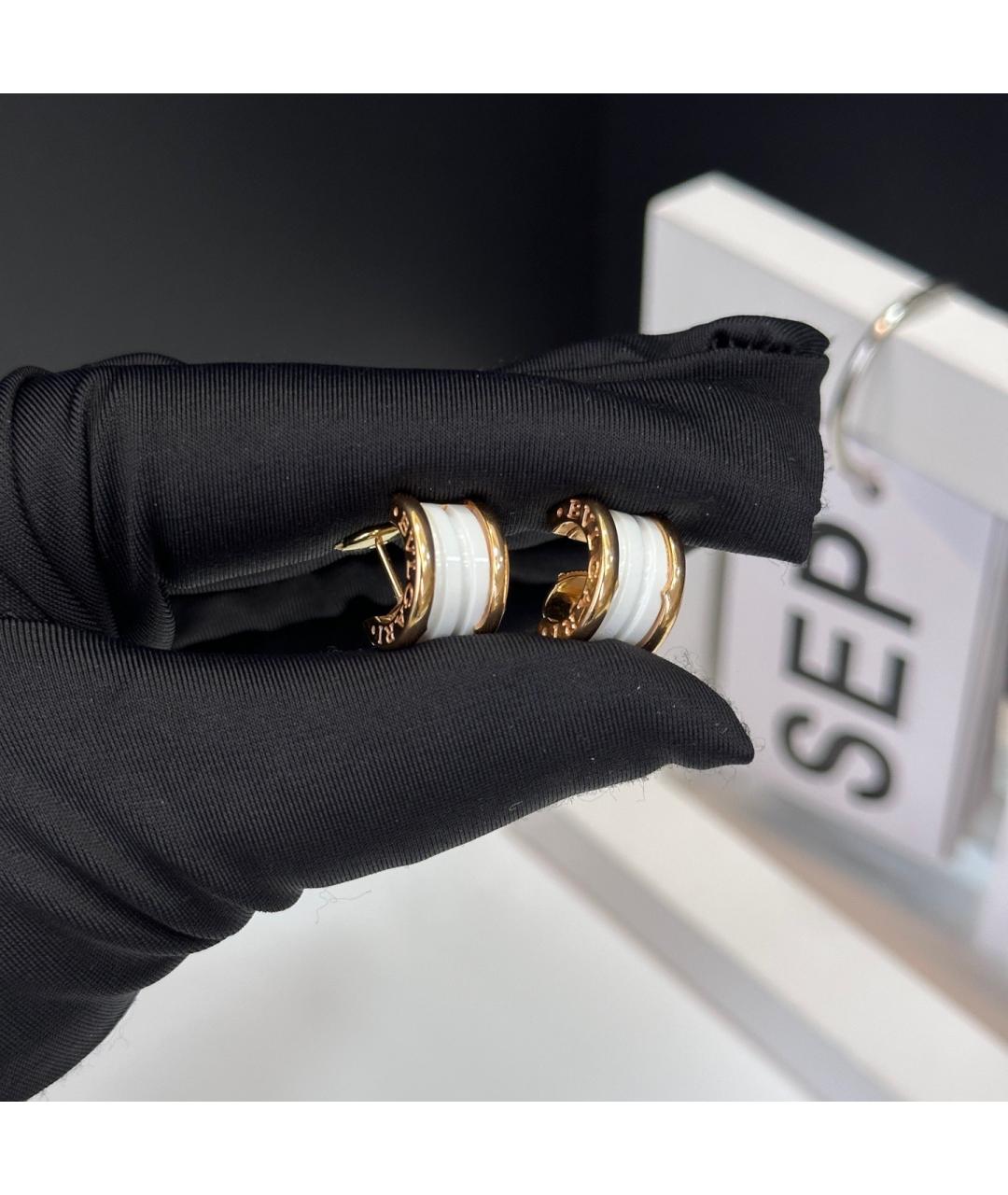 BVLGARI Золотые серьги из розового золота, фото 3