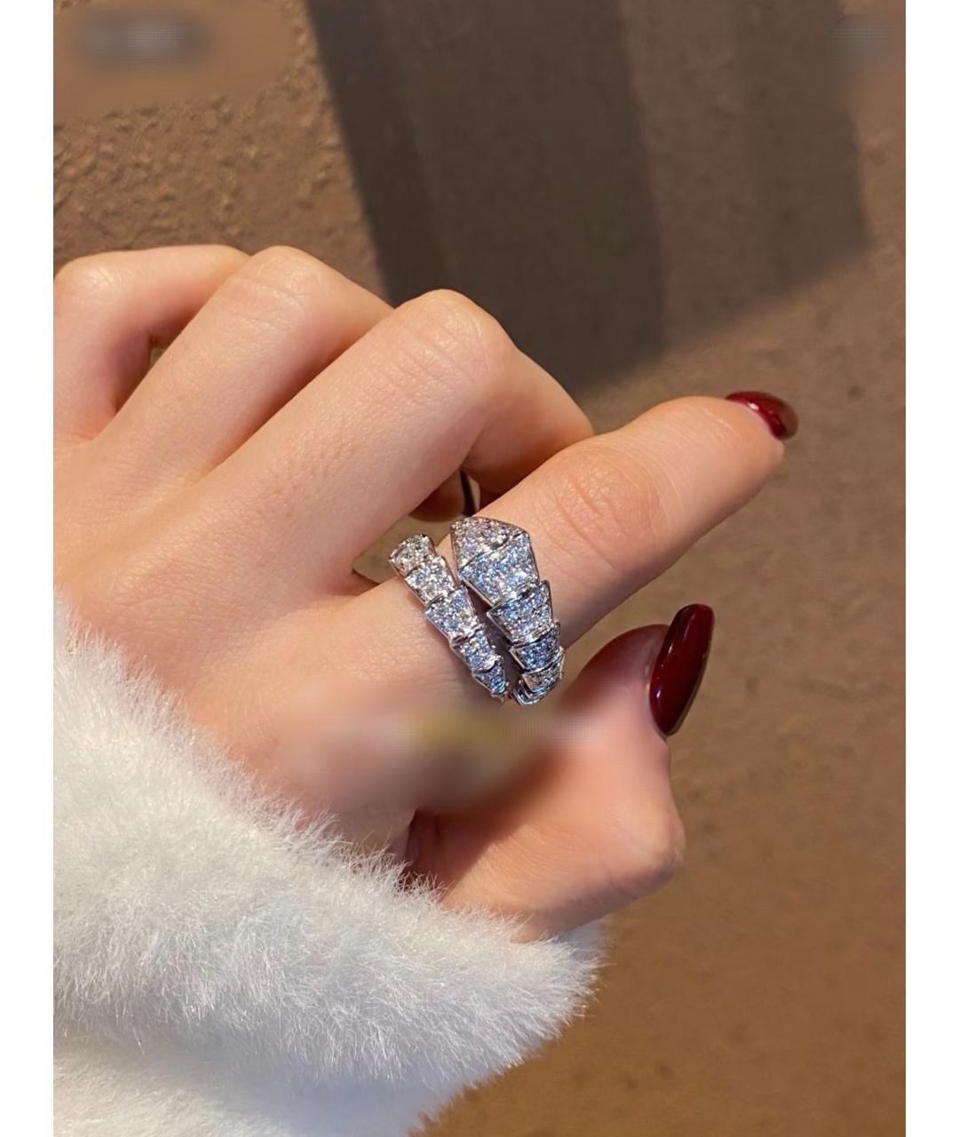 BVLGARI Серебряное кольцо из белого золота, фото 4