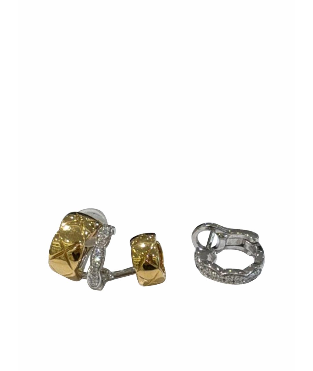 CHANEL Золотые серьги из желтого золота, фото 1