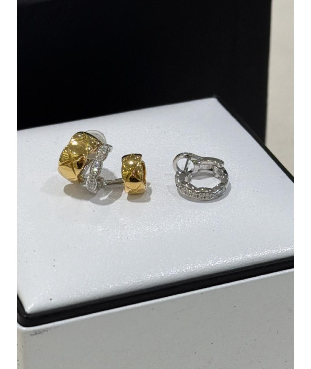 CHANEL Золотые серьги из желтого золота, фото 4