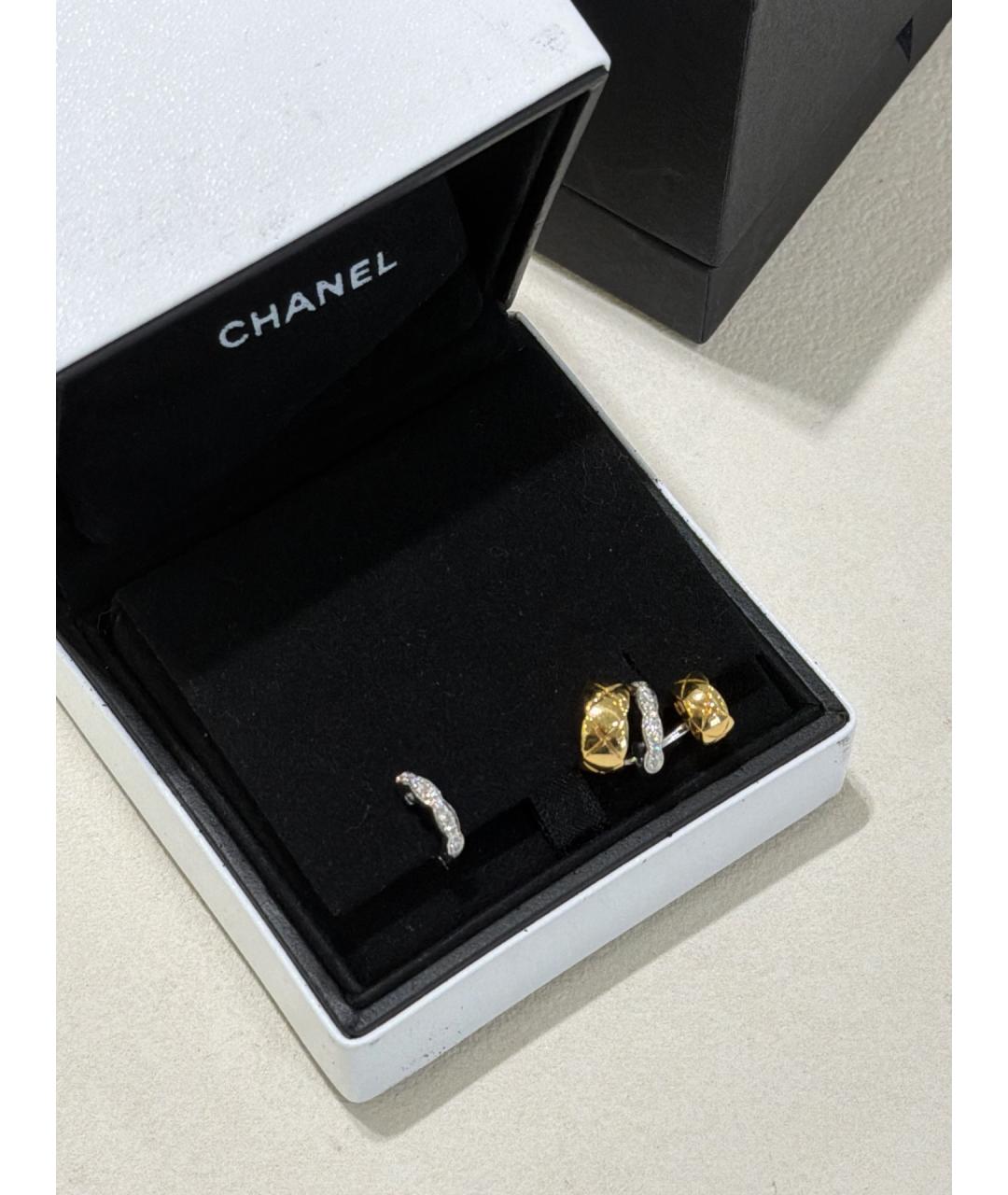 CHANEL Золотые серьги из желтого золота, фото 6