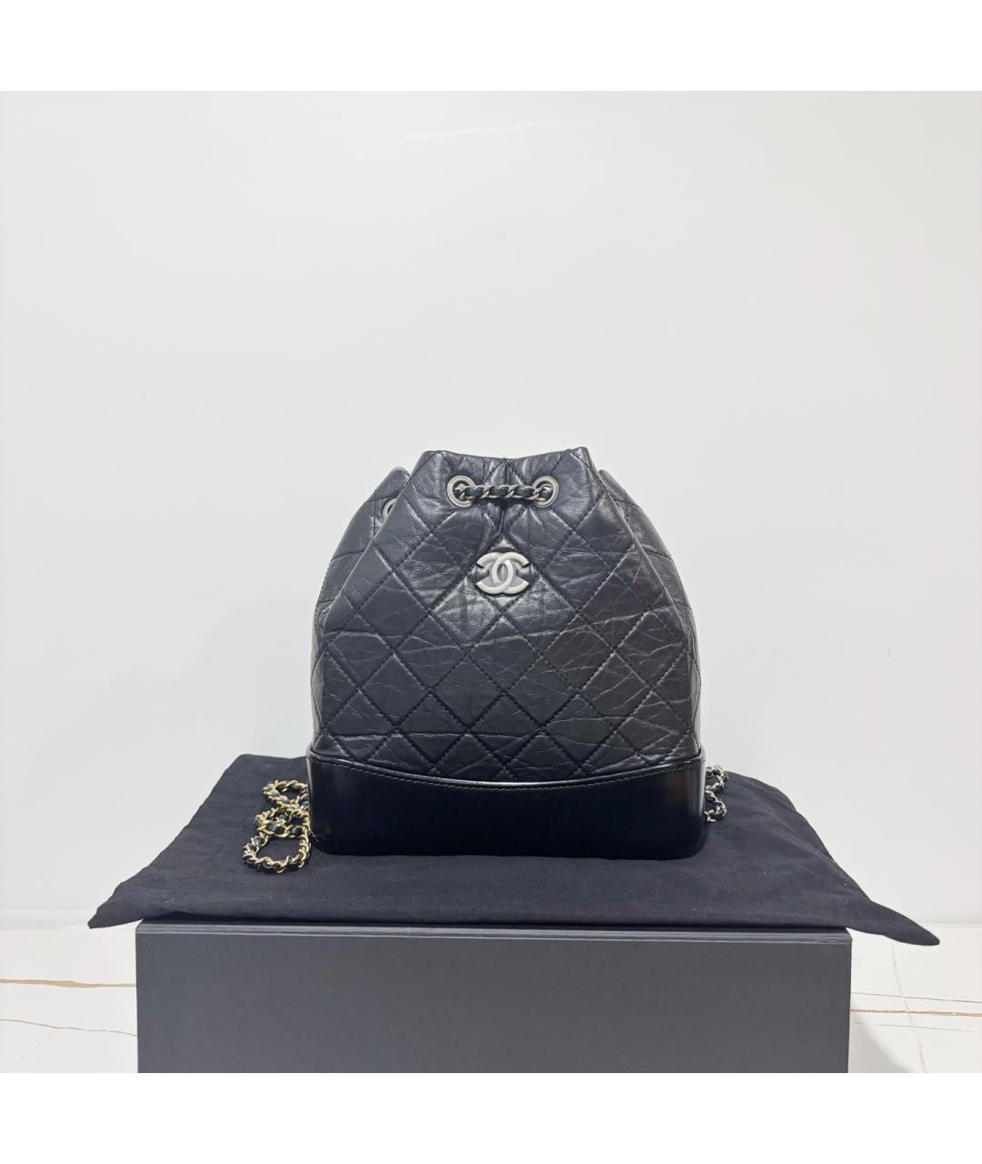 CHANEL Черный кожаный рюкзак, фото 10