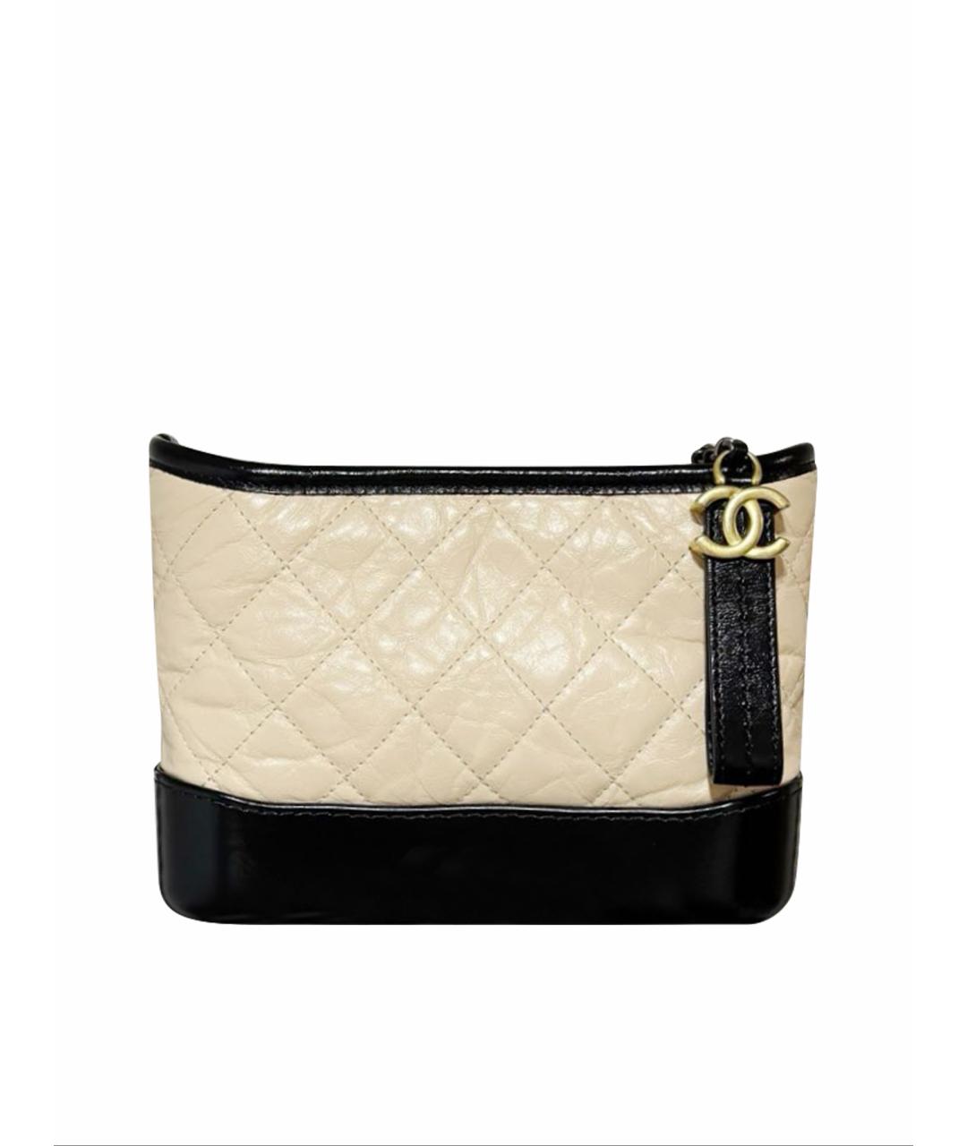 CHANEL Бежевая кожаная сумка через плечо, фото 1