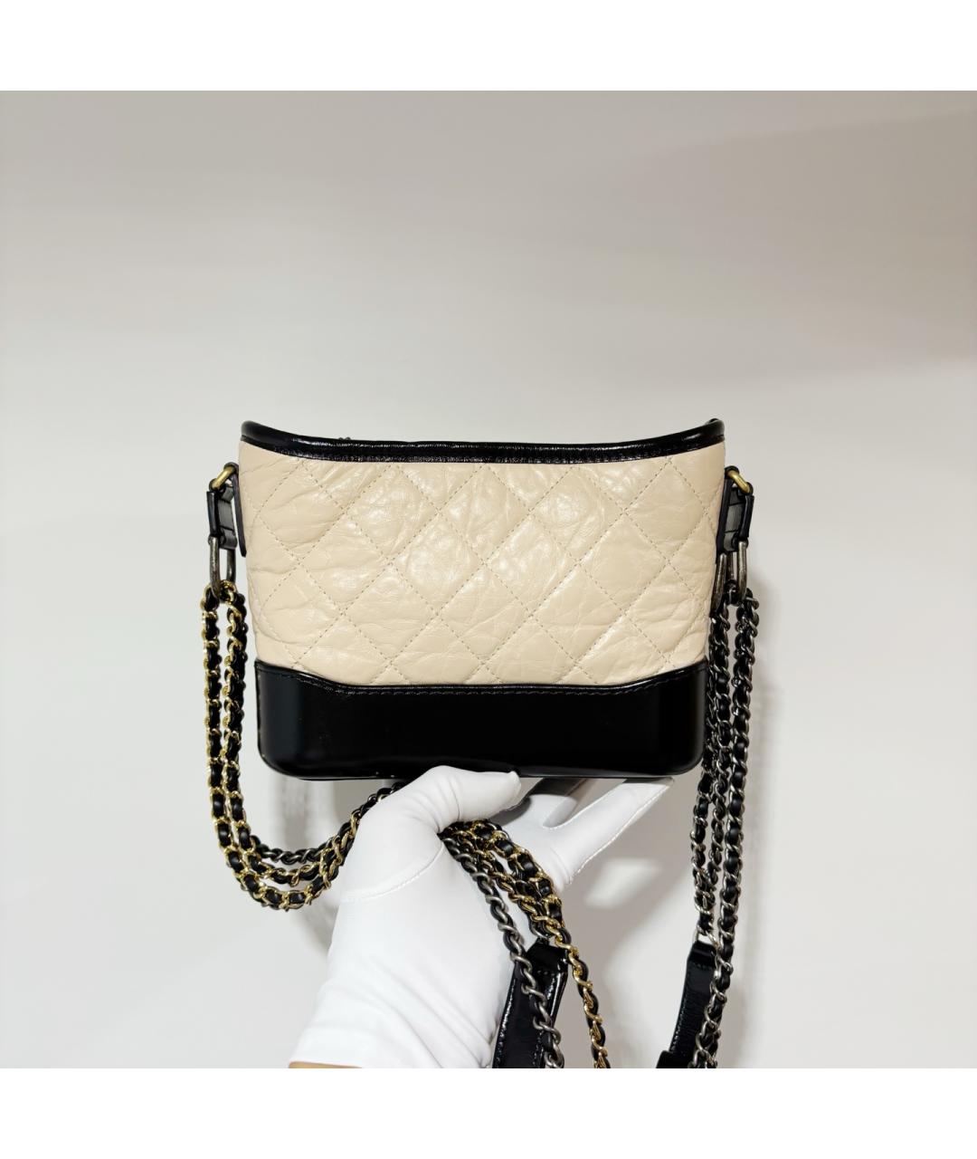 CHANEL Бежевая кожаная сумка через плечо, фото 2