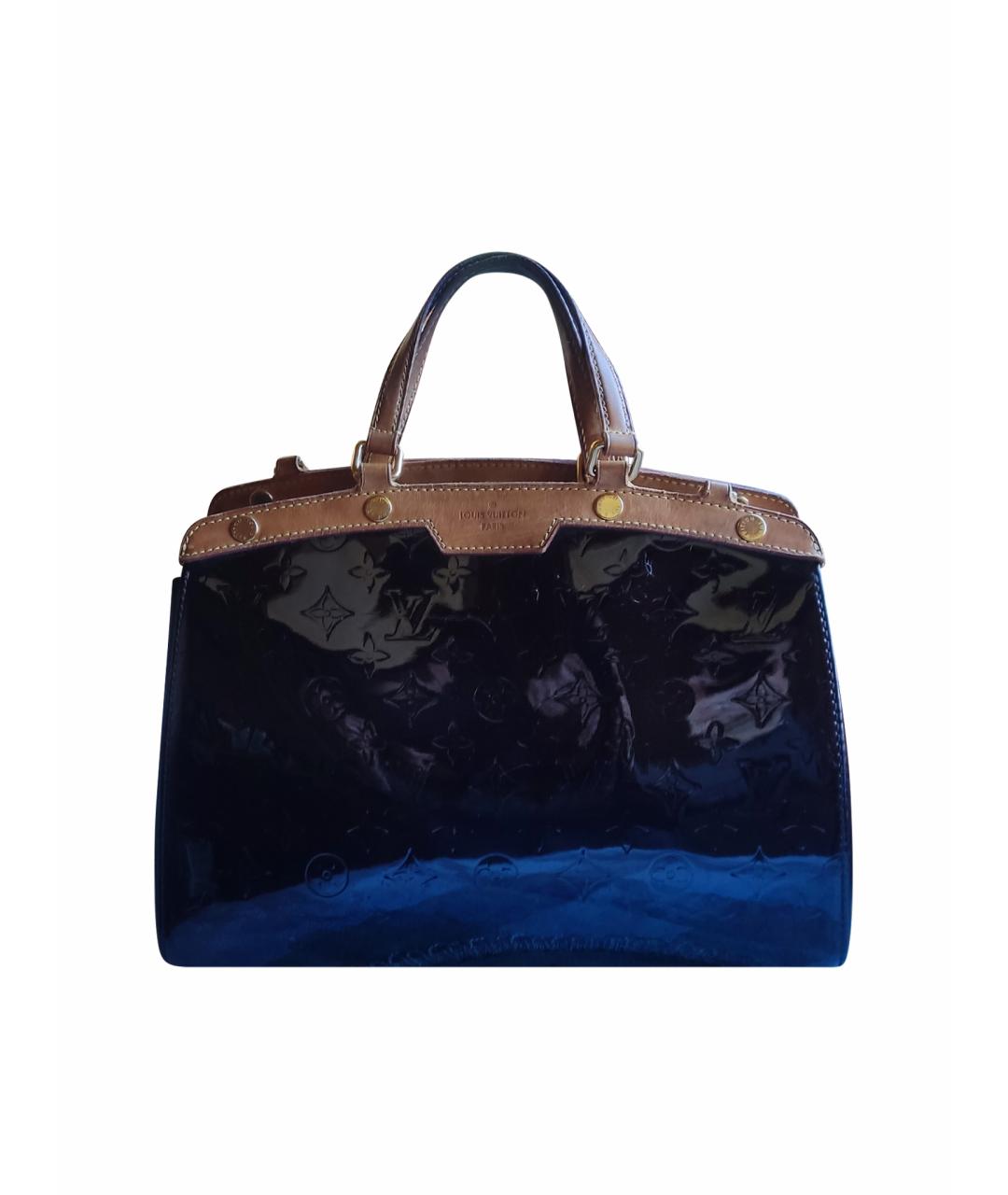 LOUIS VUITTON Черная сумка тоут из лакированной кожи, фото 1