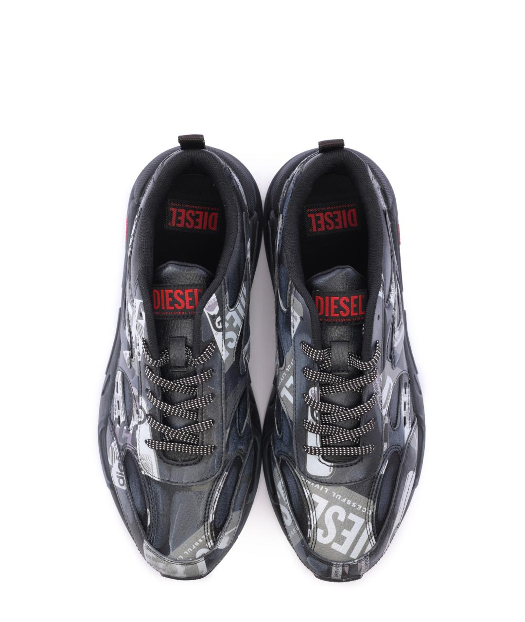 DIESEL Серые текстильные низкие кроссовки / кеды, фото 5