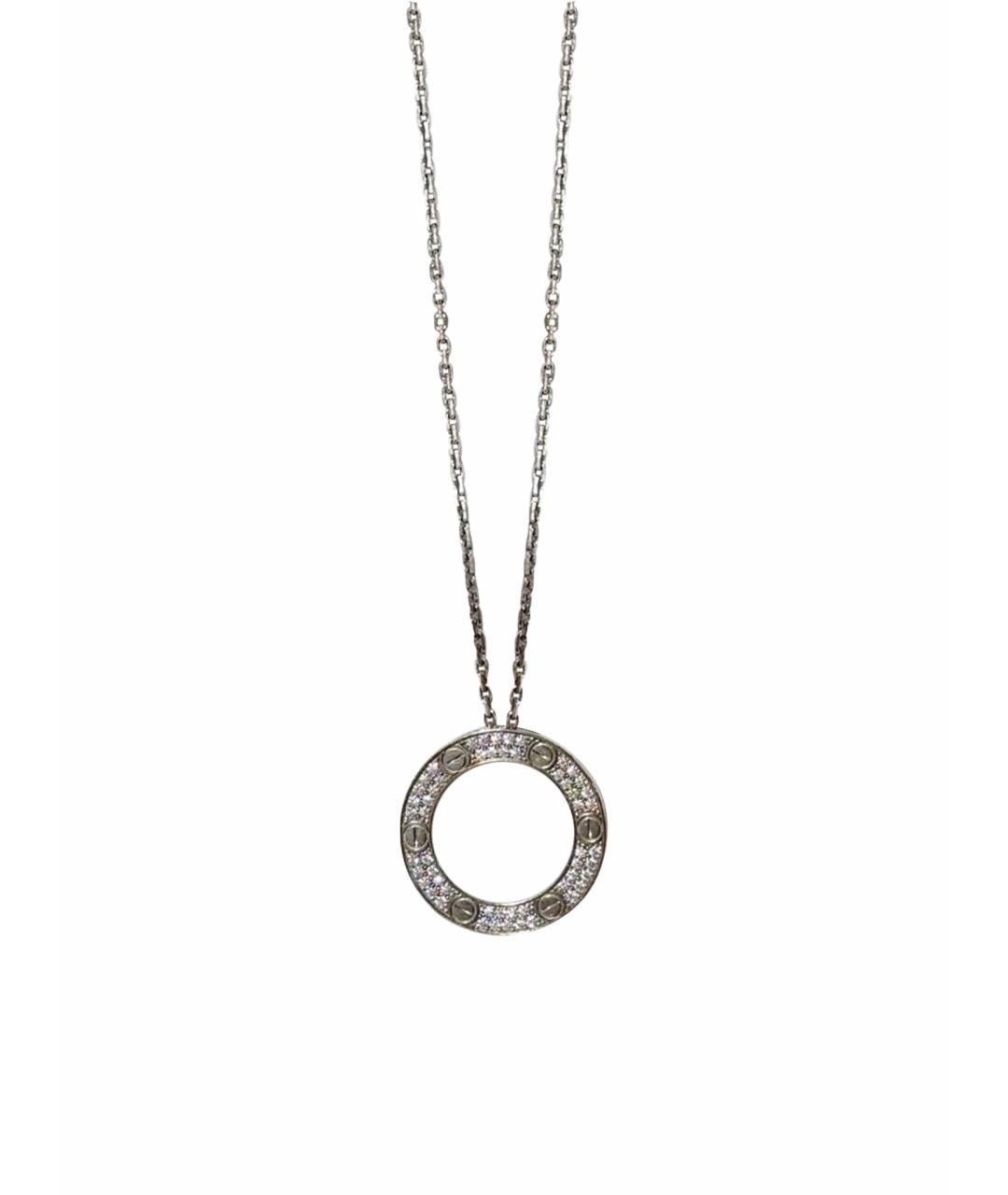 CARTIER Серебряное колье из белого золота, фото 1