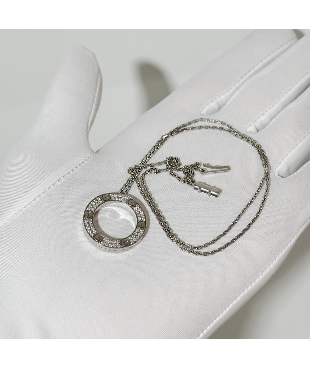 CARTIER Серебряное колье из белого золота, фото 4