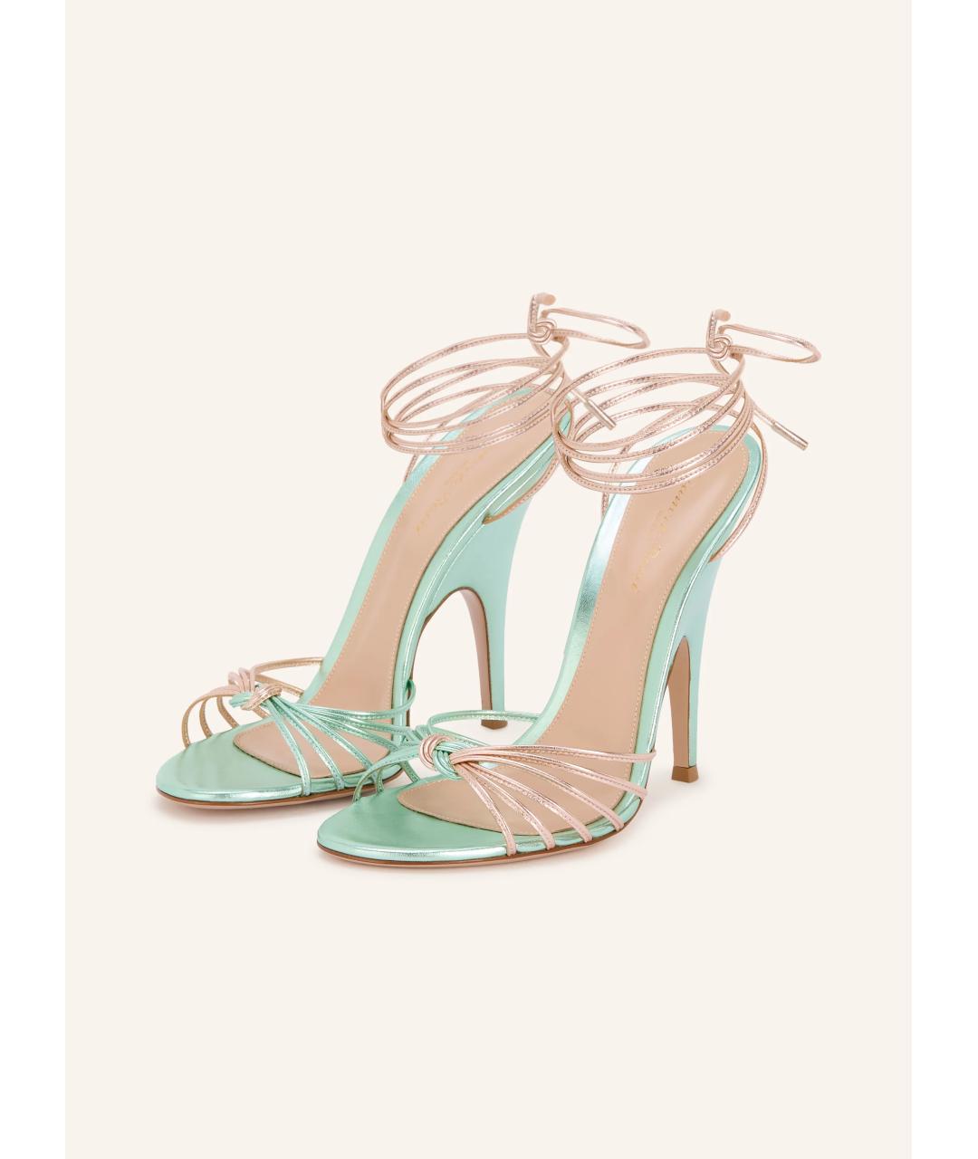 GIANVITO ROSSI Мульти кожаные босоножки, фото 3
