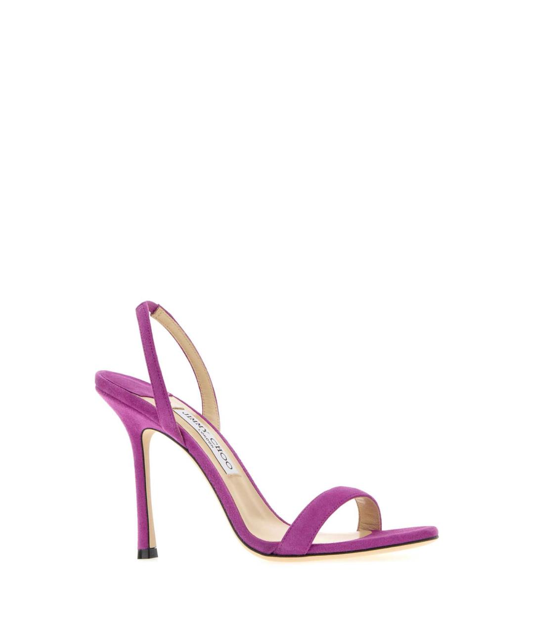 JIMMY CHOO Фиолетовые кожаные босоножки, фото 2