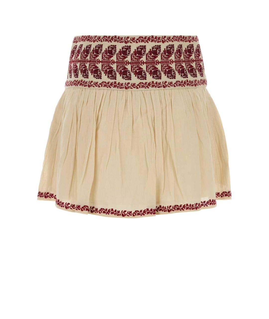ISABEL MARANT ETOILE Бежевая хлопковая юбка мини, фото 2