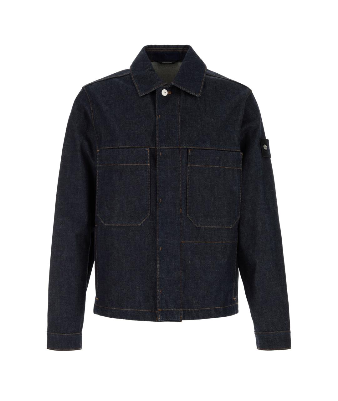 STONE ISLAND Синяя хлопковая куртка, фото 3