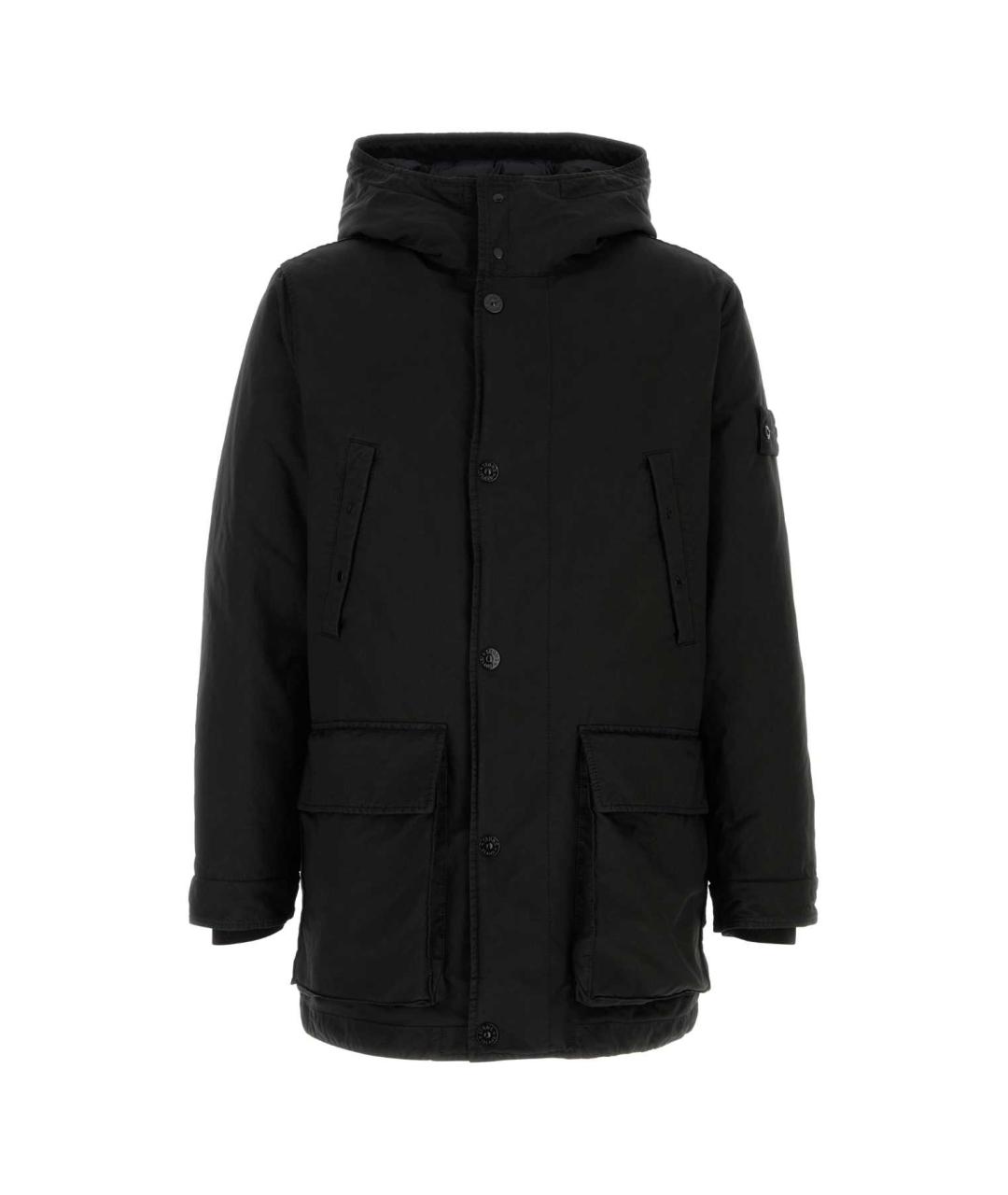 STONE ISLAND Черная полиэстеровая парка, фото 3
