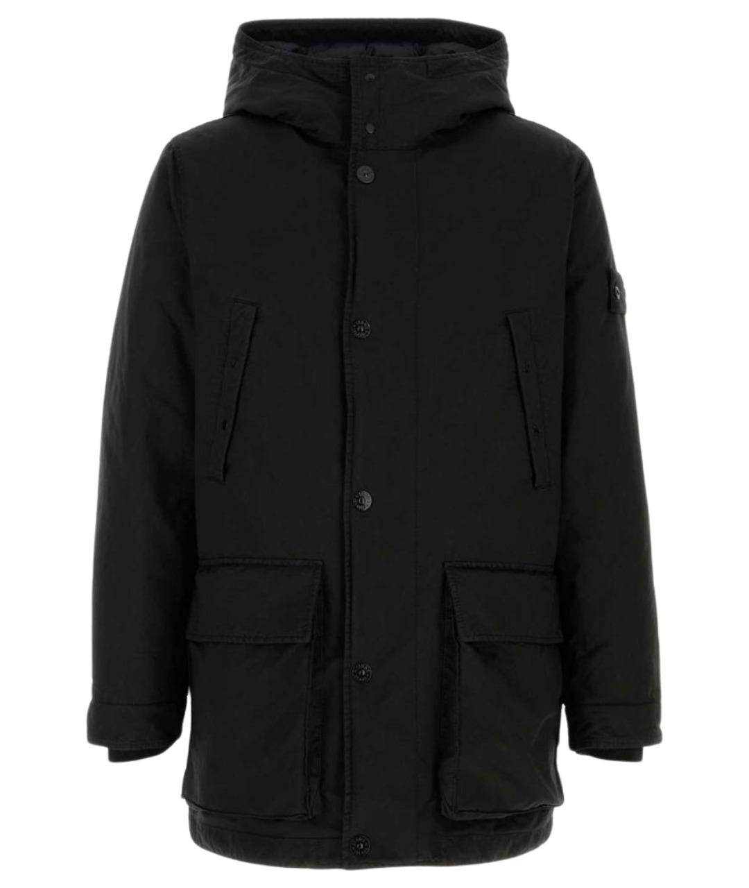 STONE ISLAND Черная полиэстеровая парка, фото 1