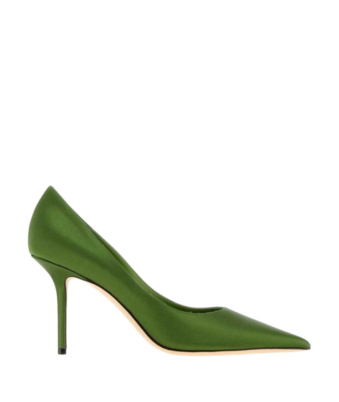 JIMMY CHOO Зеленые текстильные туфли, фото 1
