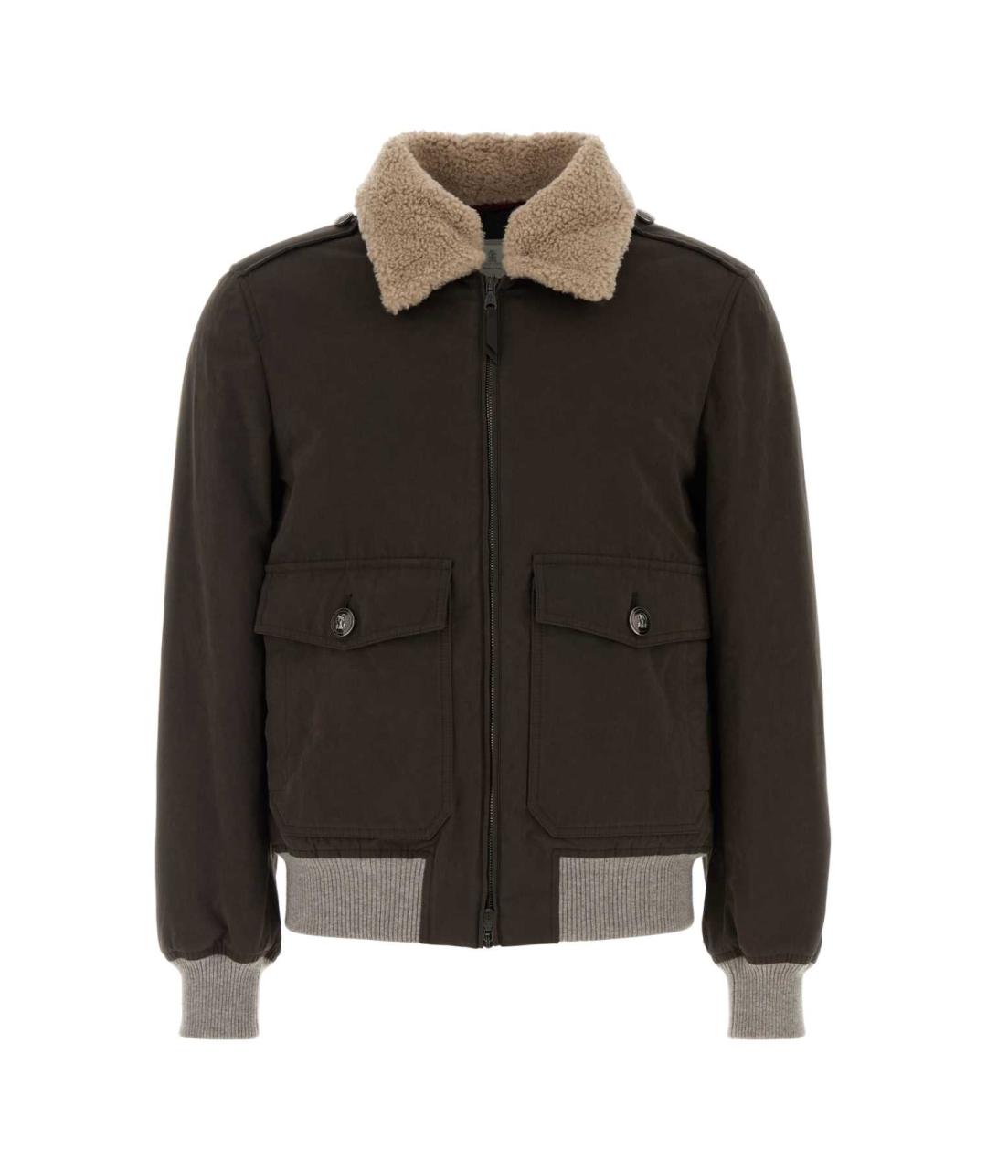 BRUNELLO CUCINELLI Коричневая хлопковая куртка, фото 3