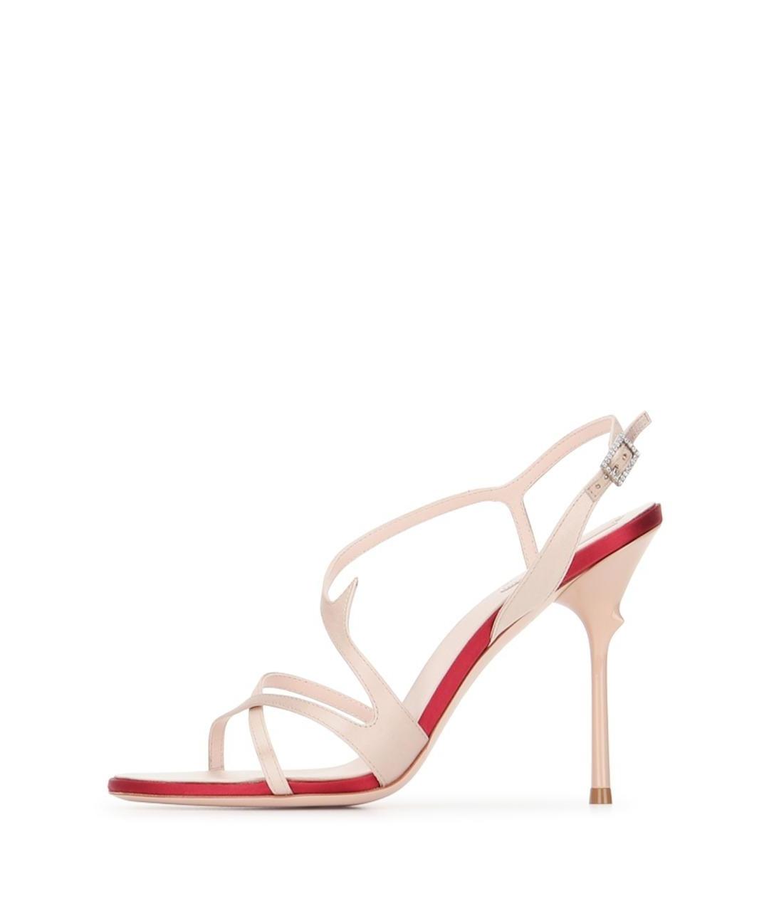 ROGER VIVIER Розовые текстильные босоножки, фото 3