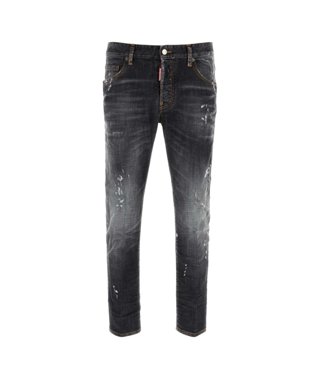 DSQUARED2 Серые хлопковые прямые джинсы, фото 1
