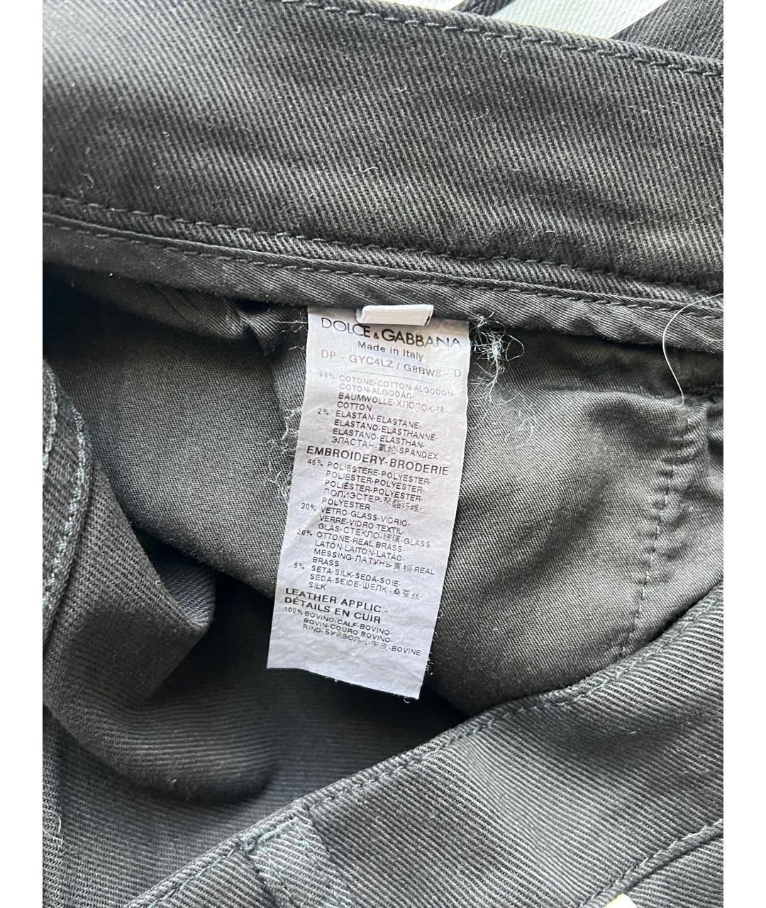 DOLCE&GABBANA Черные джинсы слим, фото 5