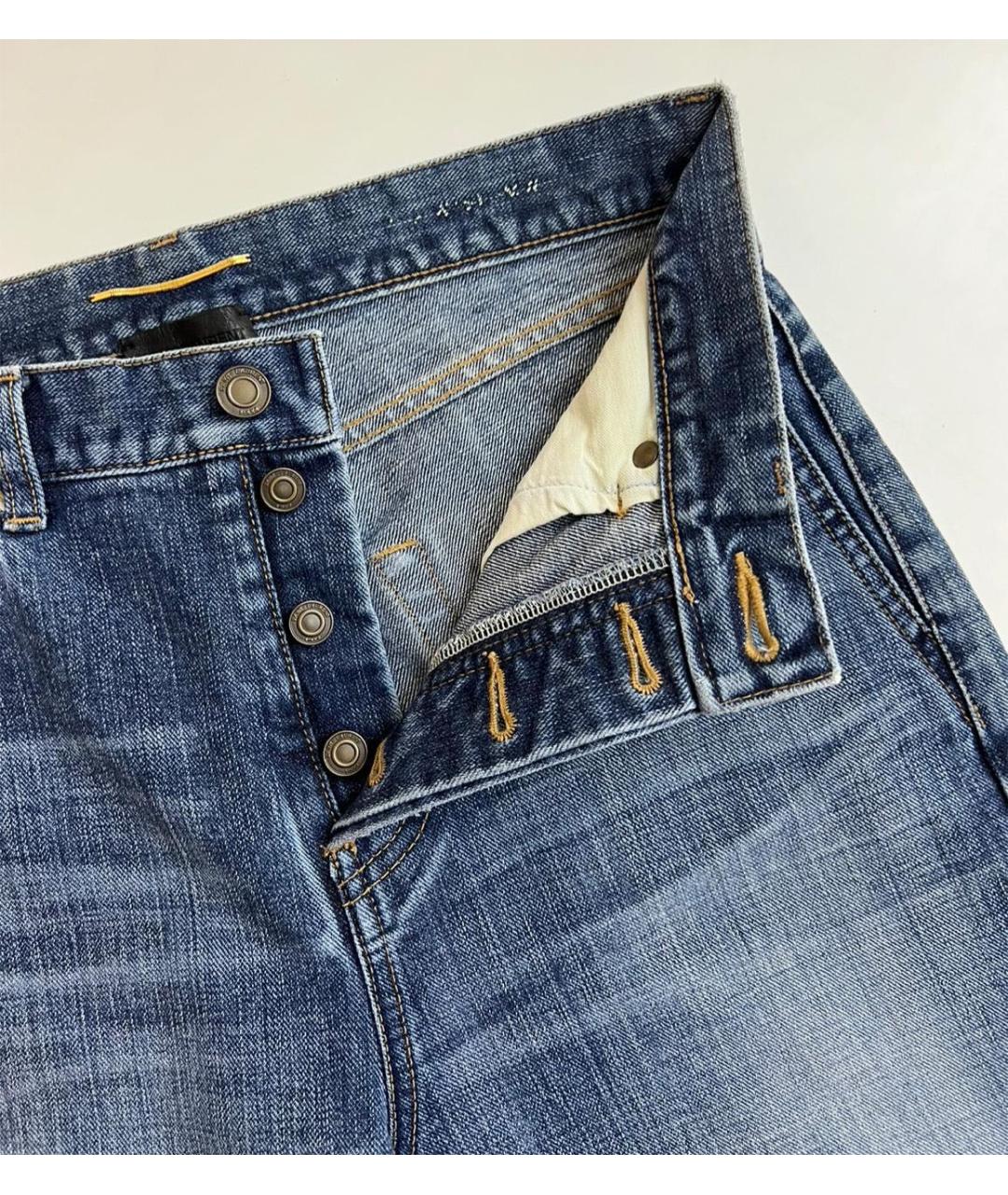 SAINT LAURENT Синие хлопковые джинсы слим, фото 6