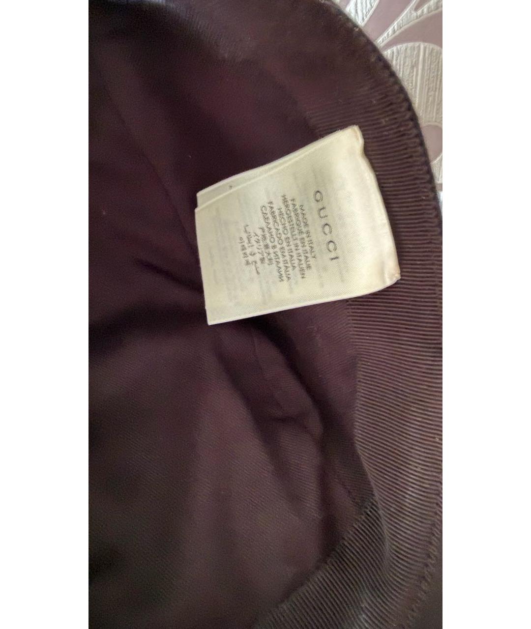 GUCCI Черная шерстяная кепка, фото 4