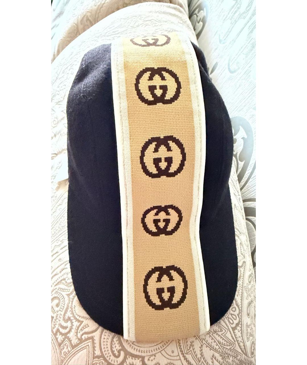 GUCCI Черная шерстяная кепка, фото 5
