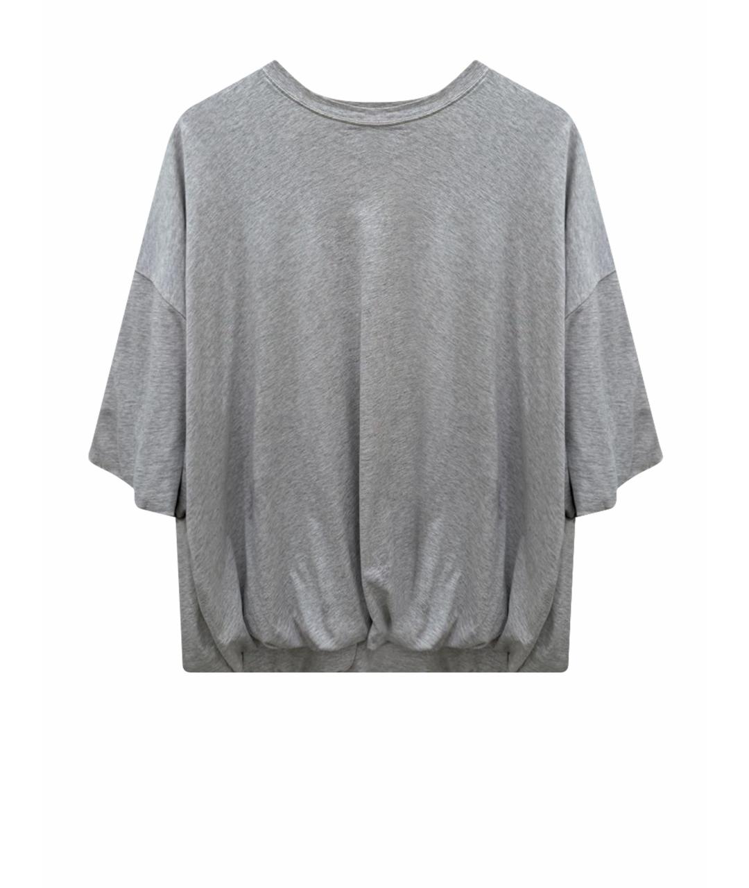ACNE STUDIOS Серая хлопковая футболка, фото 1