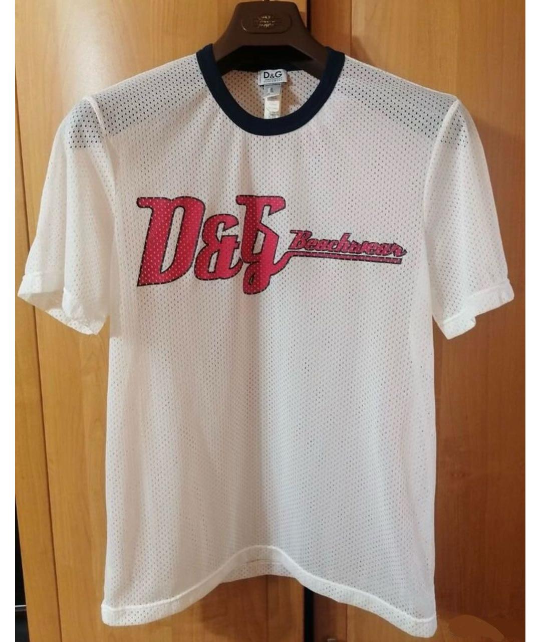 DOLCE&GABBANA Белая сетчатая футболка, фото 6