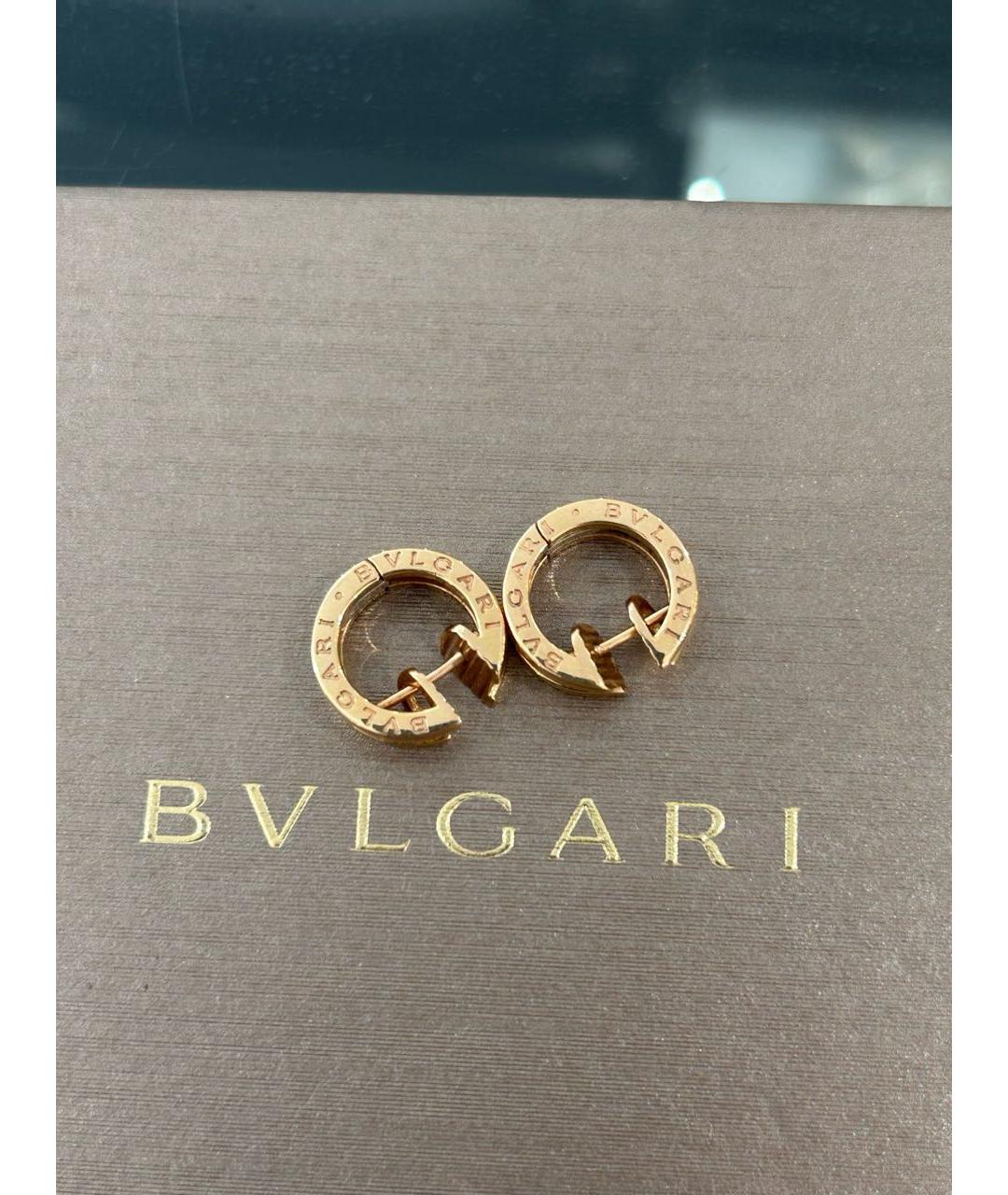 BVLGARI Золотые серьги из розового золота, фото 5