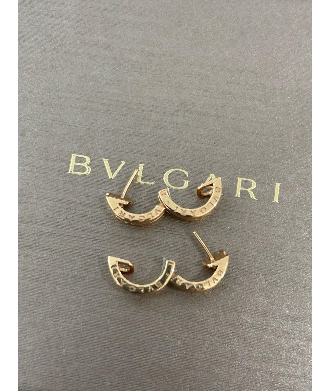 BVLGARI Золотые серьги из розового золота, фото 4