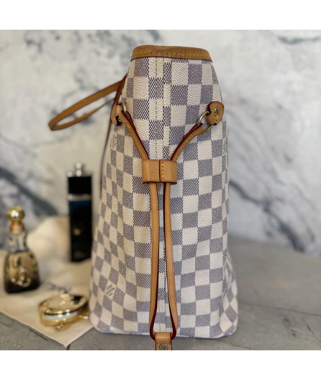 LOUIS VUITTON Белая кожаная сумка тоут, фото 2