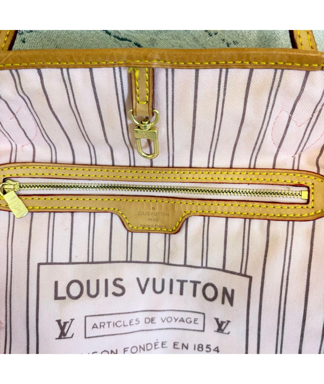 LOUIS VUITTON Розовая кожаная сумка тоут, фото 7