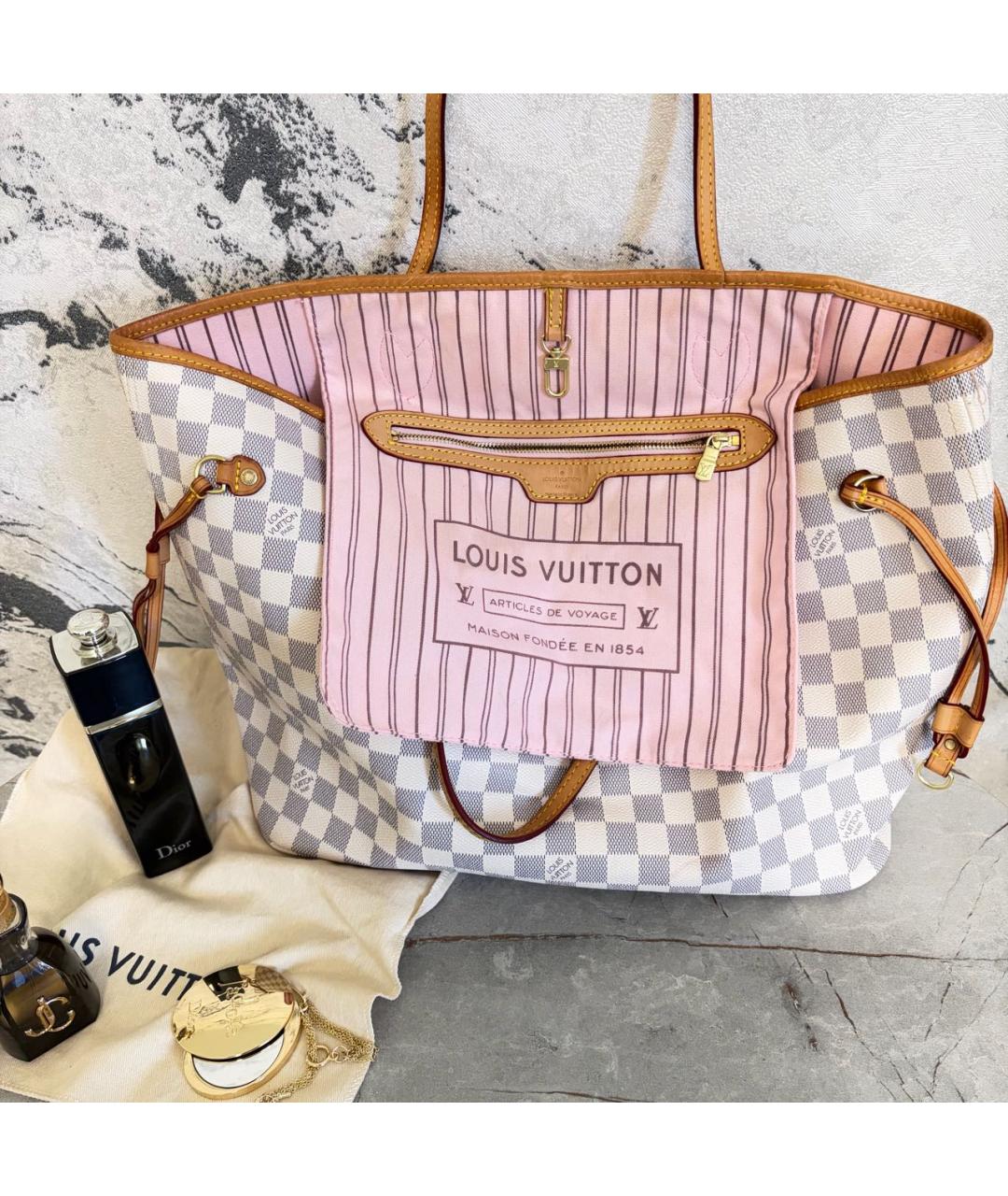 LOUIS VUITTON Розовая кожаная сумка тоут, фото 5
