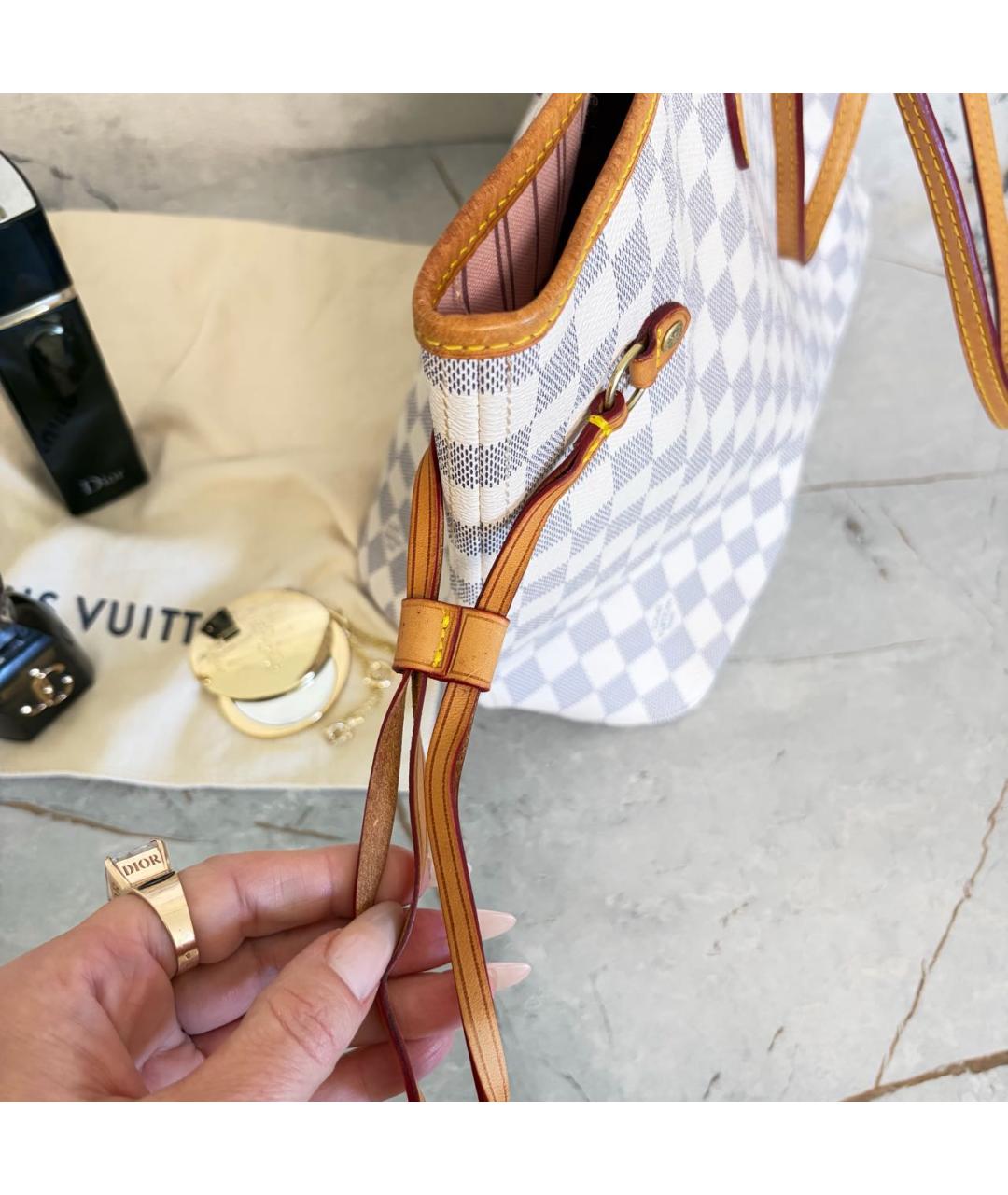 LOUIS VUITTON Розовая кожаная сумка тоут, фото 6