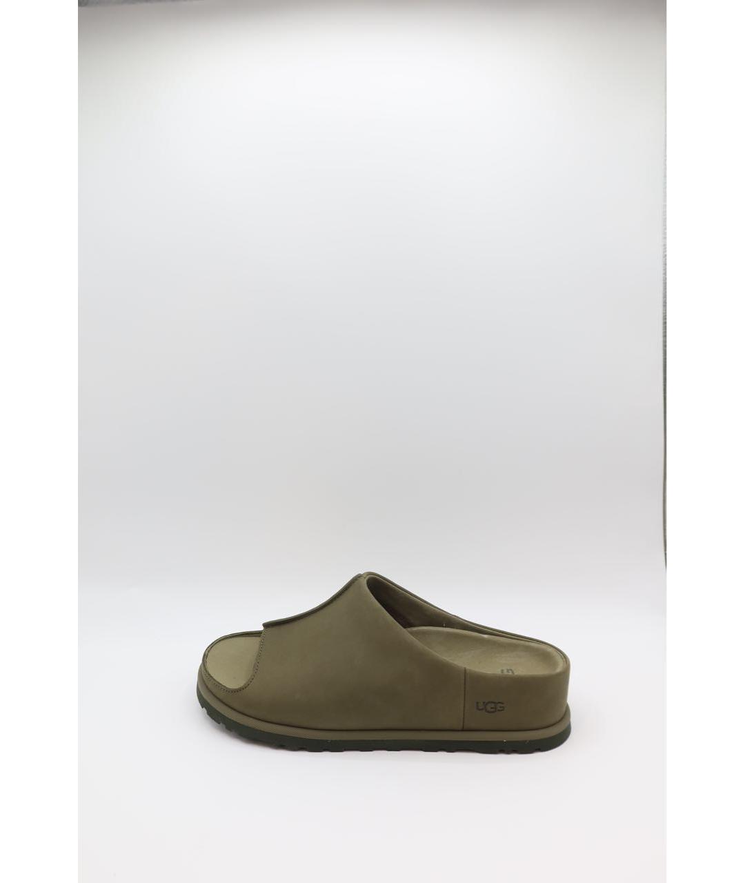 UGG Хаки кожаные сандалии, фото 6