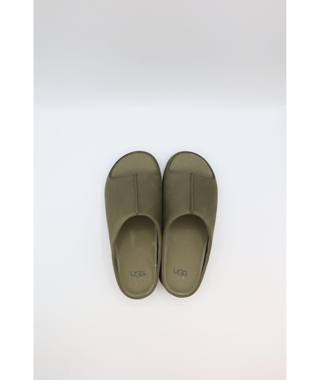 UGG Хаки кожаные сандалии, фото 5
