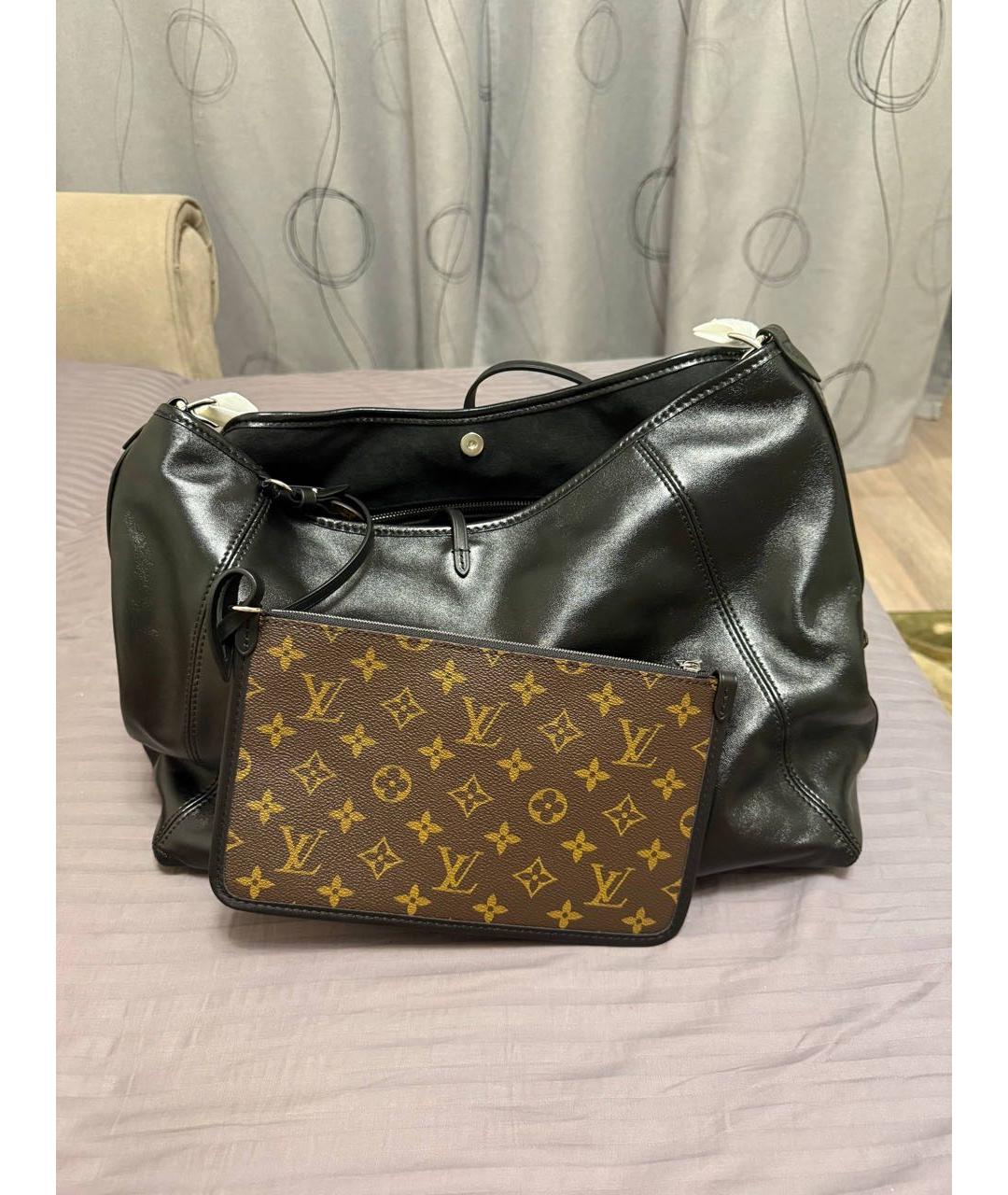 LOUIS VUITTON Черная кожаная сумка через плечо, фото 2