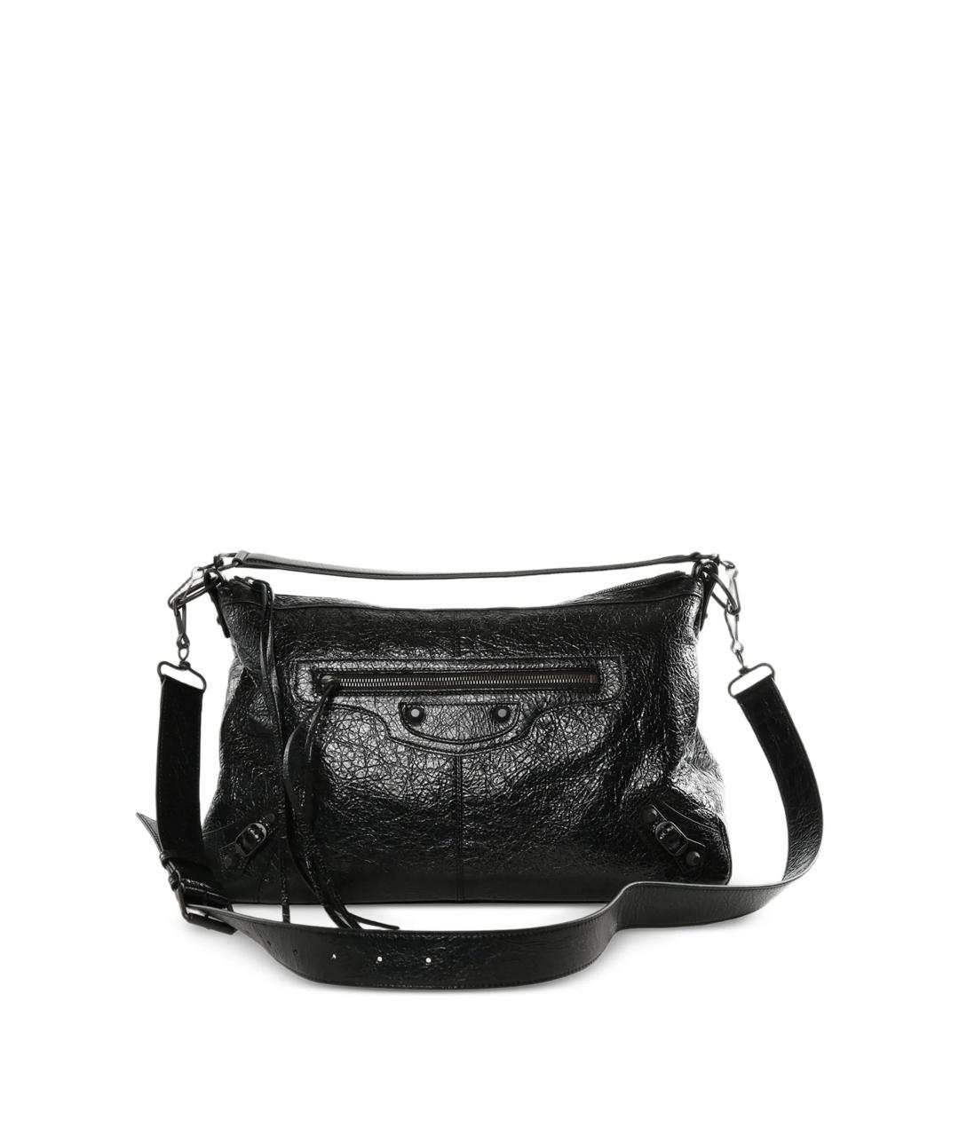 BALENCIAGA Черная кожаная сумка на плечо, фото 4