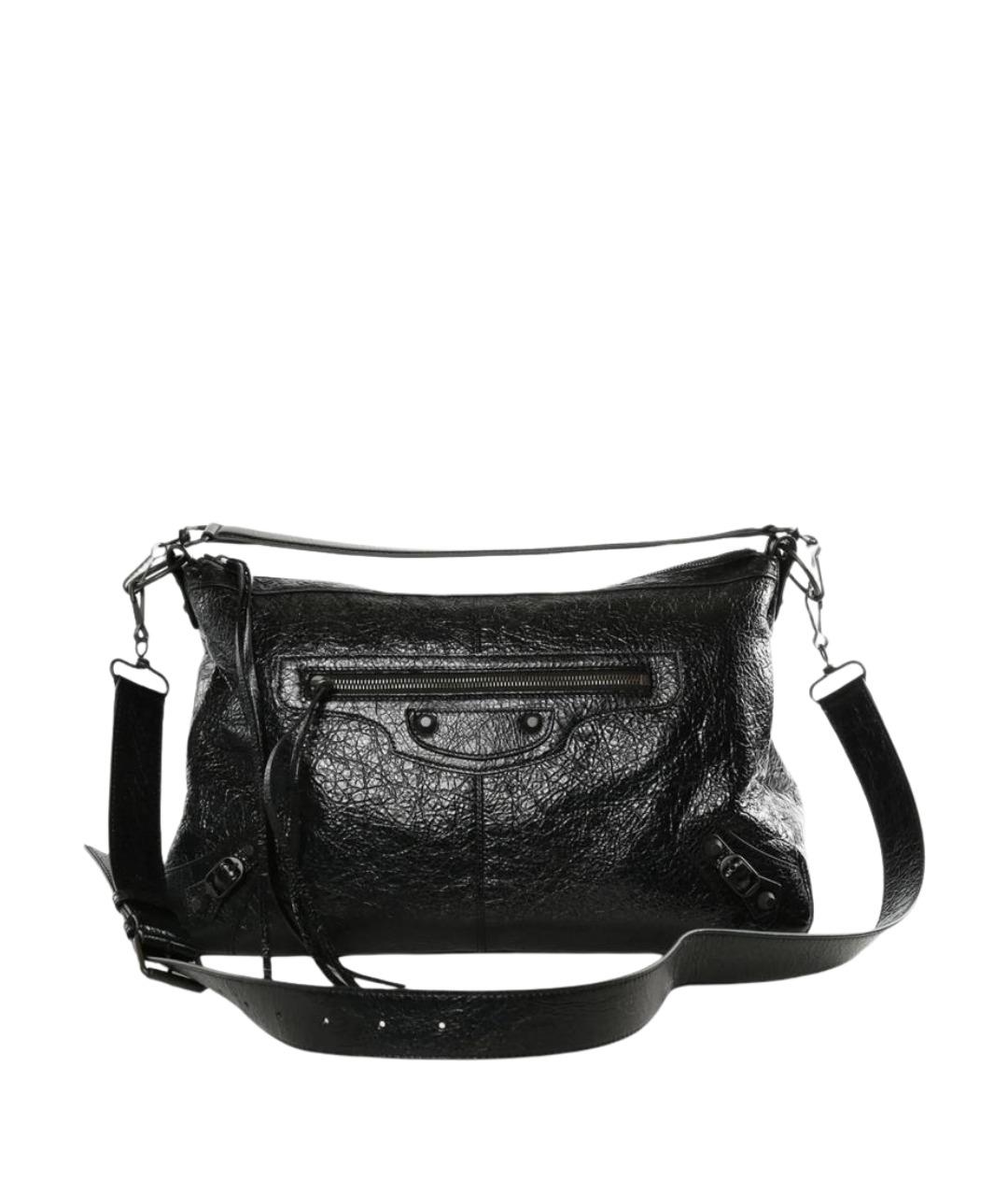 BALENCIAGA Черная кожаная сумка на плечо, фото 1