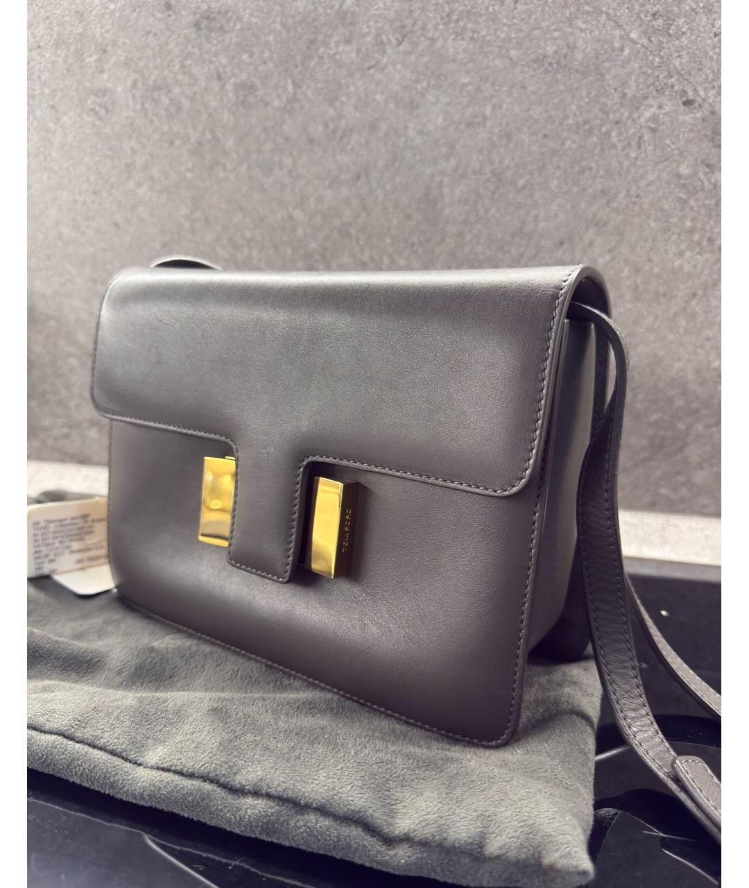 TOM FORD Серая кожаная сумка через плечо, фото 4