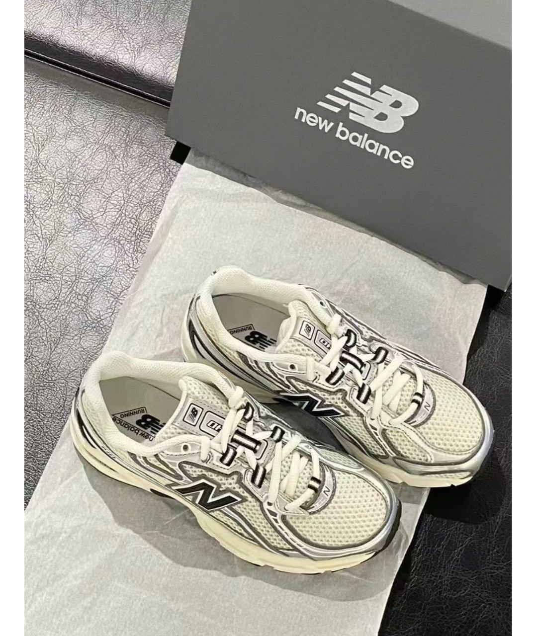 NEW BALANCE Бежевые синтетические низкие кроссовки / кеды, фото 5