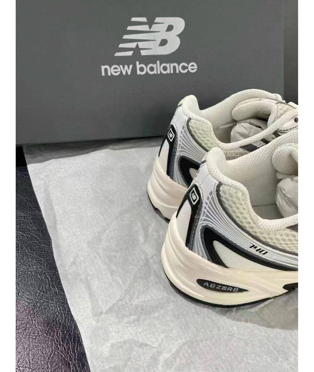 NEW BALANCE Бежевые синтетические низкие кроссовки / кеды, фото 7