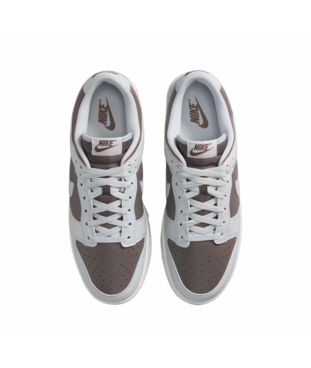 NIKE Коричневые кожаные низкие кроссовки / кеды, фото 3