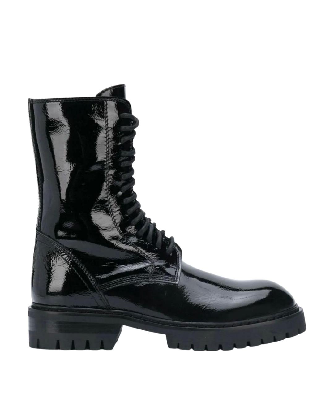 ANN DEMEULEMEESTER Черные ботильоны из лакированной кожи, фото 1