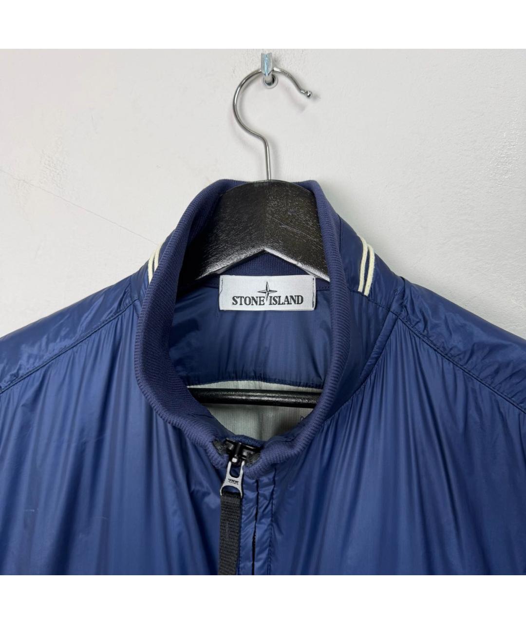STONE ISLAND Темно-синяя полиамидовая куртка, фото 5