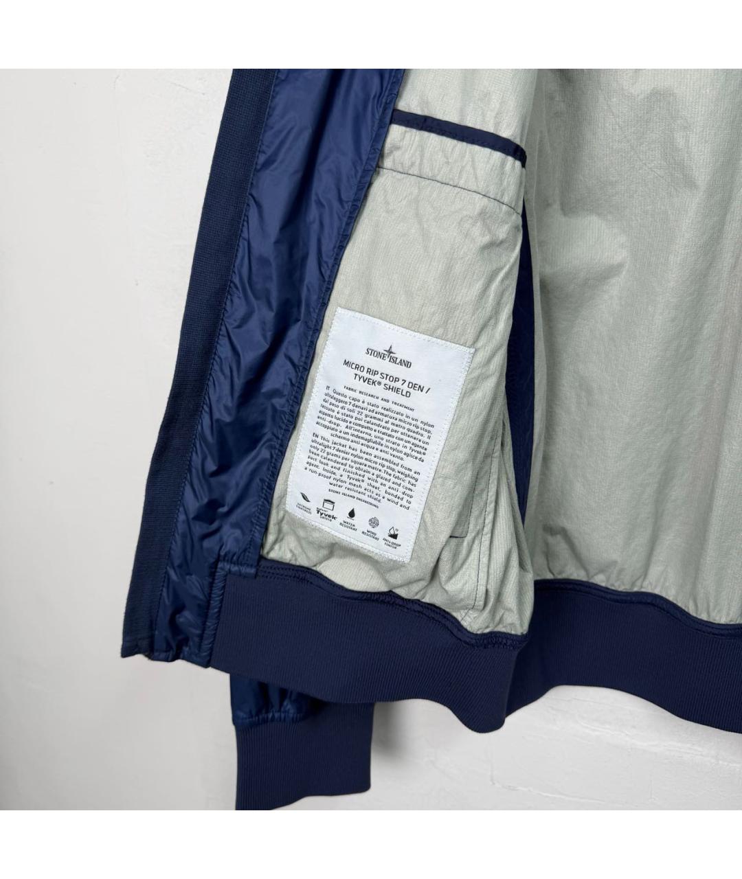 STONE ISLAND Темно-синяя полиамидовая куртка, фото 8